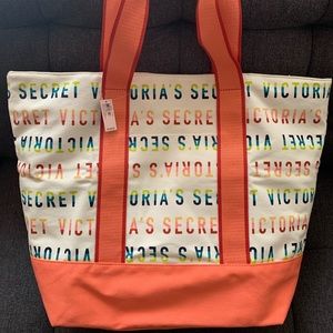 Rainbow logo tote (Victoria secret)